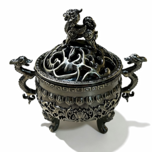 Pixiu Incense Burner with Double Dragon Handles