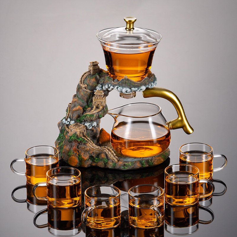 Beautiful 9-Piece Glass Automatic Tea Set | Great Wall Edition - Image 5