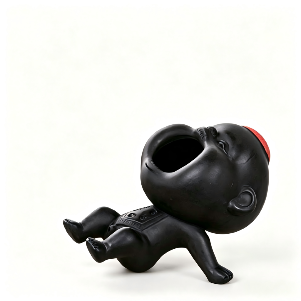 The Giggling Stream Chinese Tea Pet in authentic unglazed Zisha clay.
