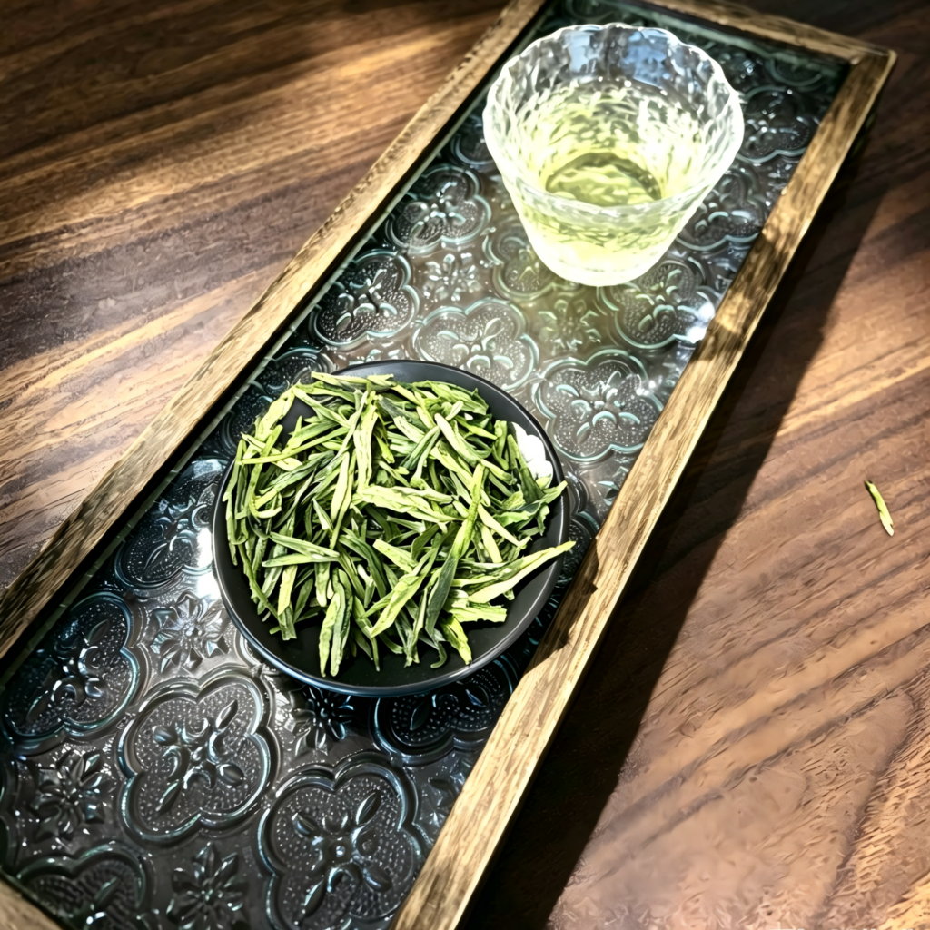 Premium 2026 West Lake Longjing Green Tea loose leaf prepared for brewing