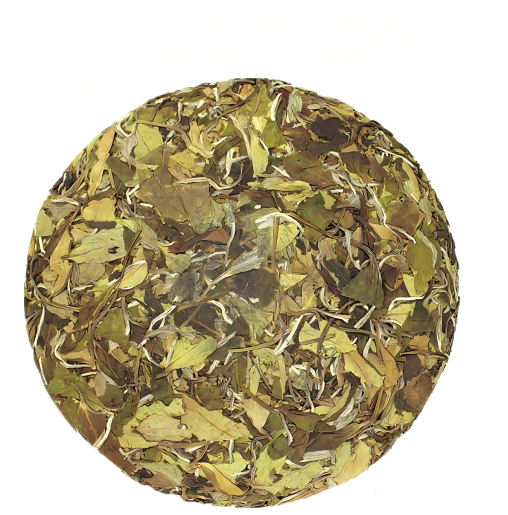 2019 Shouning spring Shou Mei white tea cake 350g front view